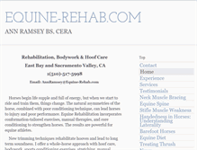 Tablet Screenshot of equine-rehab.com